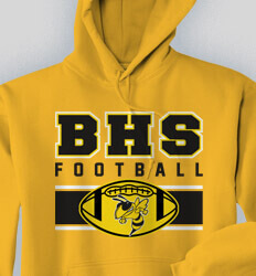 School Sweatshirts - Football Mascot Stripe - idea-49f1