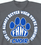 High School T-Shirts - Choir Life is Better - cool-747c1