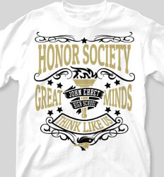 Honor Society Shirt Designs - Vintage Honor Society - cool-575v1