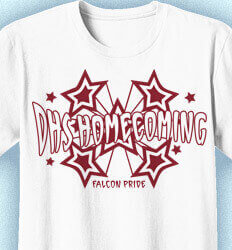 Ideas for Homecoming Shirts - Funky Stars - clas-382j2