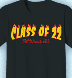 Junior Class Shirts - Junior Class Flames - idea-305j1