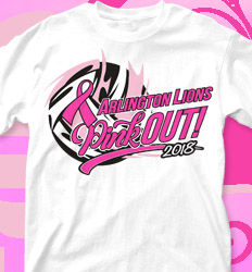 Pink Out Shirt Designs - Volleyball Club Spinner - cool-587v2