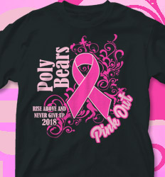 Pink Out Shirt Designs - Cares Ribbon - cool-134c4