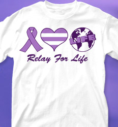 Relay for Life Shirt Designs - Relay Love cool-565r1