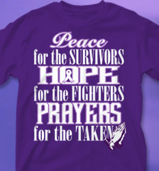 Relay for Life Shirt Designs - Peace for the Survivors cool-572p2