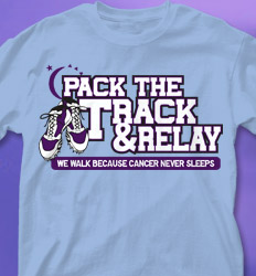 Relay for Life Shirt Designs - Pack the Track cool-568p1