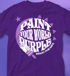 Relay for Life Shirt Designs - Paint the World cool-567p3
