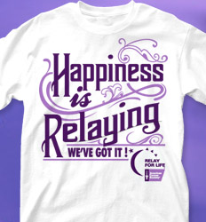 Relay for Life shirt designs - Happy Relaying cool-369h1
