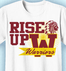 School Shirt Designs - Warrior Madness - desn-825w4