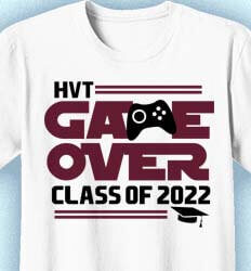 Senior Class T Shirt Design - Class Game Over - idea-477c1