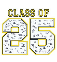 Senior Class Signature Template - Big Letter 2 - idea-626c9