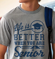 Senior Class T Shirt Design - Life Slogans 2 - idea-688l1