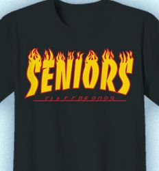 Senior Class T Shirt Design - Senior Class Flames - idea-371s3
