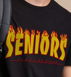 Senior Class T Shirt Design - Senior Class Flames - idea-371s4