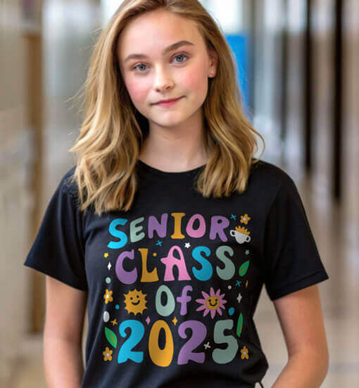 Senior Class T Shirt Design - Color Letters - idea-679c1