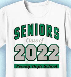 Senior Class T Shirt Design - Standard Collegiate - idea-448s2
