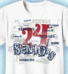 Senior Class T Shirt Design - Words - clas-956i6