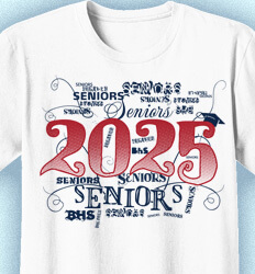 Senior Class T Shirt Design - Words 2 - idea0675w1