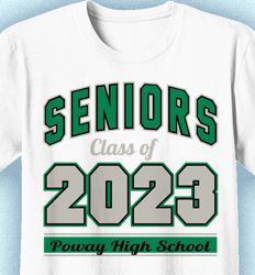 Senior Class T Shirt Design - Standard Collegiate - idea-448s3