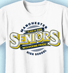 Senior Class T Shirt Design - Banner Logo - idea-31b8
