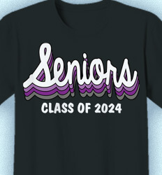 Senior Class T Shirt Design - Cursive Retro - idea-568c6