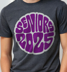 Senior Class T Shirt Design - Groovy Letters - idea-665g1