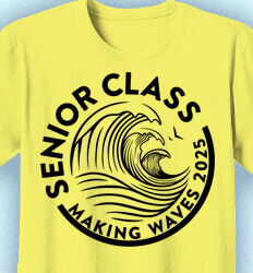 Senior Class T Shirt Design - Making Waves Emblem - idea-579m3