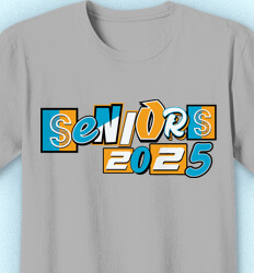 Senior Class T Shirt Design - Magazine Letters - idea-633m3