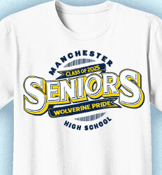 Senior Class T Shirt Design - Banner Logo - idea-31c2