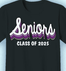 Senior Class T Shirt Design - Cursive Retro - idea-568c7