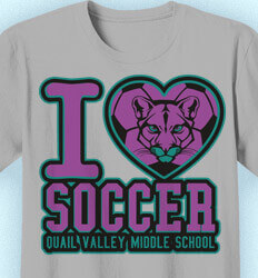 Soccer Team Shirt - Love Soccer Mascot - cool-47l1