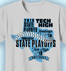 Softball T-shirt Design - State Words - cool-902s1