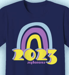 Sophomore Class Shirts - Retro Rainbow - idea-413r2
