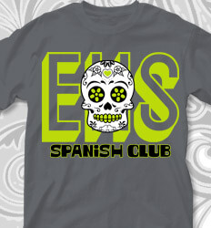 Spanish Club T Shirt Designs - Skully Club - cool-765s1