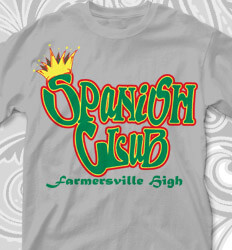Spanish Club T Shirt Designs - Latino Letters - cool-755l1