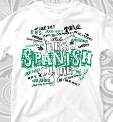 Spanish Club T Shirt Designs - Words - clas-956g7