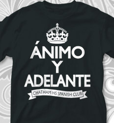 Spanish Club T Shirt Designs - Animo y Adelante - cool-754a2