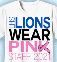 Elementary School Staff Shirts - Pink Out Billboard - cool-705p1