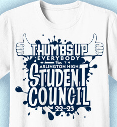 Student Council Shirts - Thumbs Up - desn-918t4