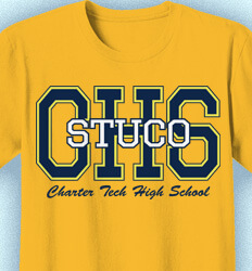 Student Council Shirts - Big Letter - desn-351f7