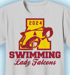 Swim Team Shirt -Varsity Goggles - cool-922v3