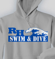 Swim Team Sweatshirts - Wave Team - idea-166w1