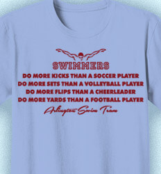 Swimming T-Shirt Designs - Swimmers Do More - cool-931s1