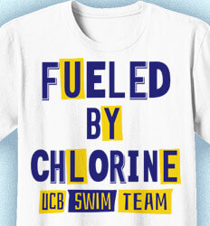 Swiming T-Shirt Designs - Fueled By Chlorine - idea-148f1