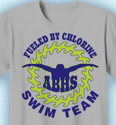 Swimming T-Shirt Designs - Aquatic Circle - idea-160a1