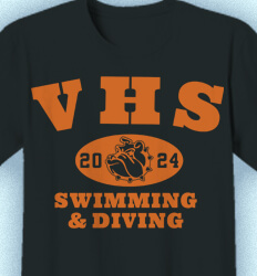 Swimming T-Shirt Designs - Vintage Collegiate - idea-164v2