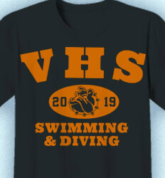 Swimming T-Shirt Designs - Vintage Collegiate - idea-164v1