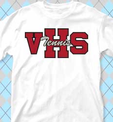 Tennis Shirt Designs - Athletic Letters desn-264c7
