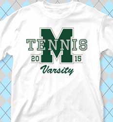 Tennis Shirt Designs - Big Letter desn-351i9