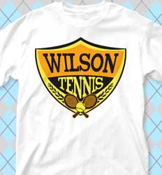 Tennis Shirt Designs - Tnnis Badge cool-442t1